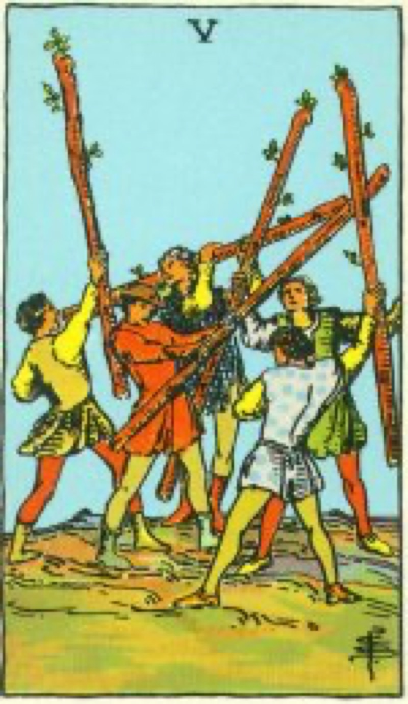 Tarot card five of wands