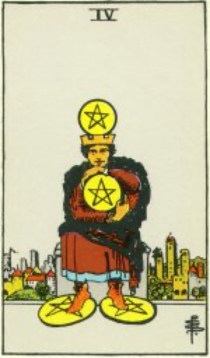 Tarot card four of pentacles