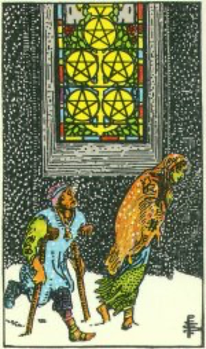 Tarot card five of pentacles