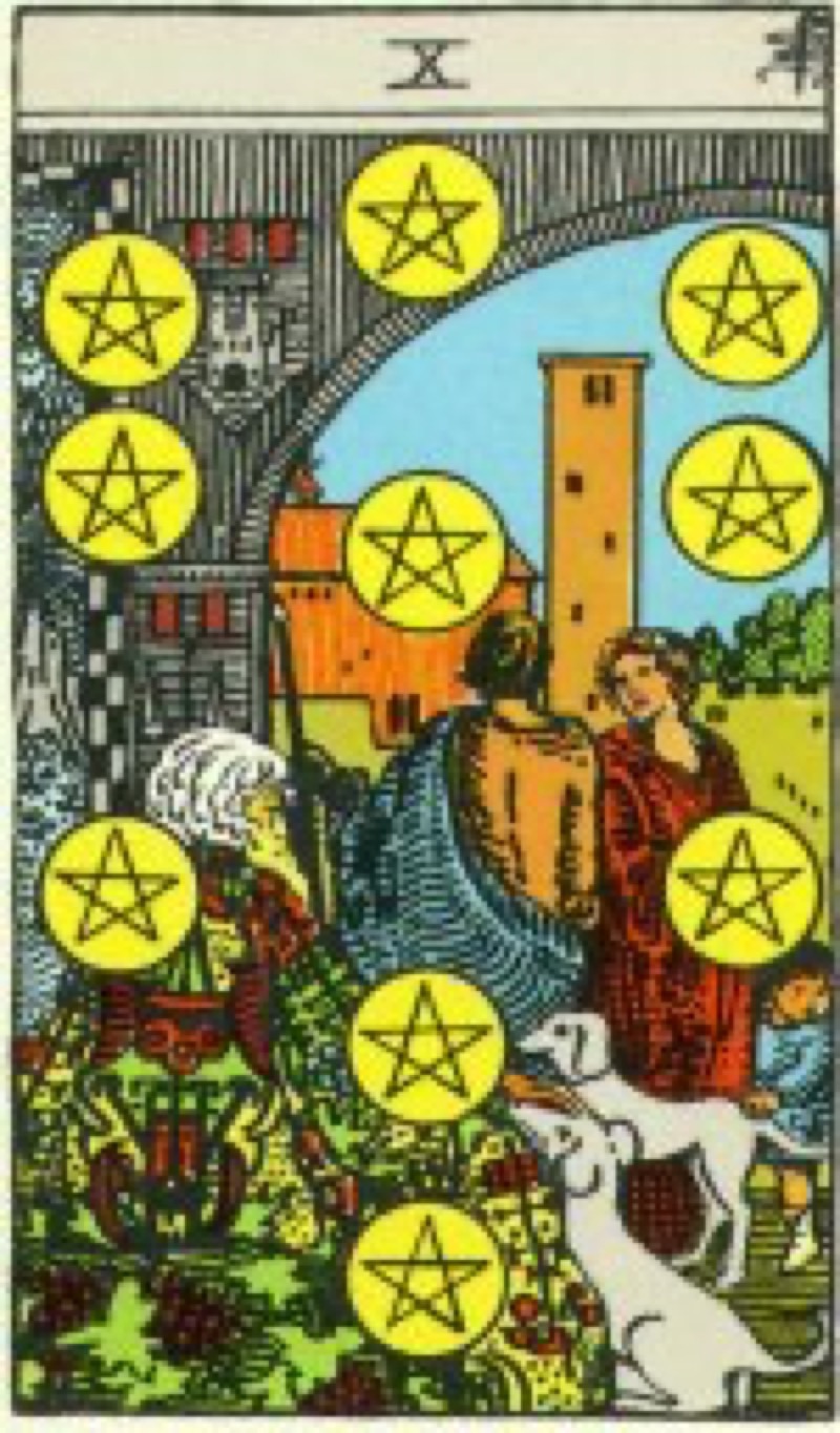 Tarot Card Ten Of Pentacles